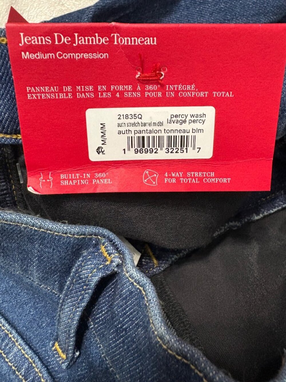 NWT SPANX Authentic Denim Barrel Leg Jeans-sz Medium - Picture 10 of 12